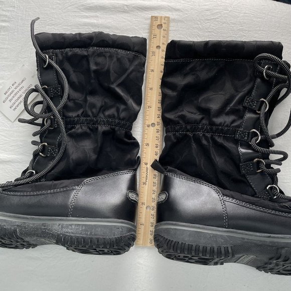 New Coach Shaine Nylon Women’s Snow / Winter Boots Size 5.5 with Coach Monogram - Picture 9 of 15
